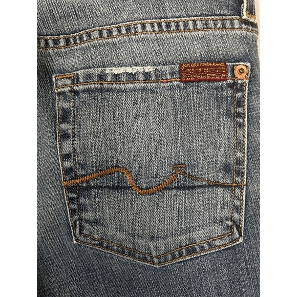 Seven 7 For All Mankind Bootcut Low Rise Jeans Women’s Size 28 Raw Hem​ - Picture 7 of 12